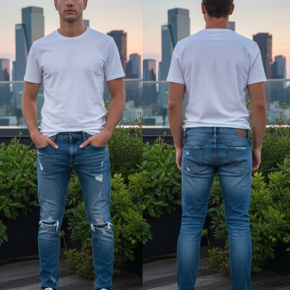 Stylish Aeropostale Slim Straight Leg Distressed Jeans - Size 30/32
